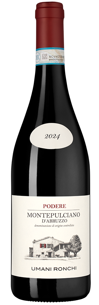 Вино Podere Montepulciano d'Abruzzo, Umani Ronchi, 2024, (156786), Италия, Абруццо, красное, сухое, 0.75 л, Монтепульчано д'Абруццо Подере, цена 1752 рублей