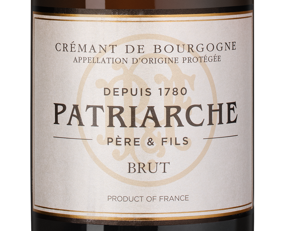Игристое вино Cremant Brut Blanc в подарочной упаковке, Patriarche, (157248), Франция, Бургундия, брют, 0.75 л, Креман Брют Блан, цена 3290 рублей