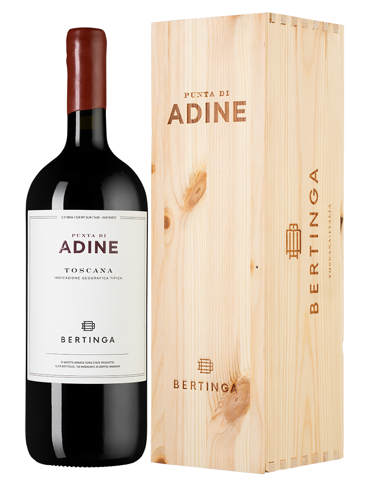 Вино Punta di Adine в подарочной упаковке, Bertinga, 2017, 1.5л, (146908), Италия, Тоскана, красное, сухое, 1.5 л, Пунта ди Адине, цена 47490 рублей