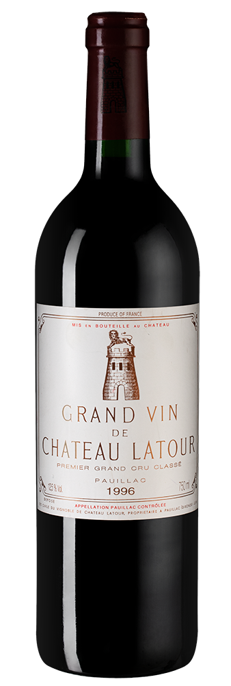 Вино Chateau Latour (Pauillac), 1996, (100745), Франция, Бордо, красное, сухое, 0.75 л, Шато Латур, цена 314990 рублей