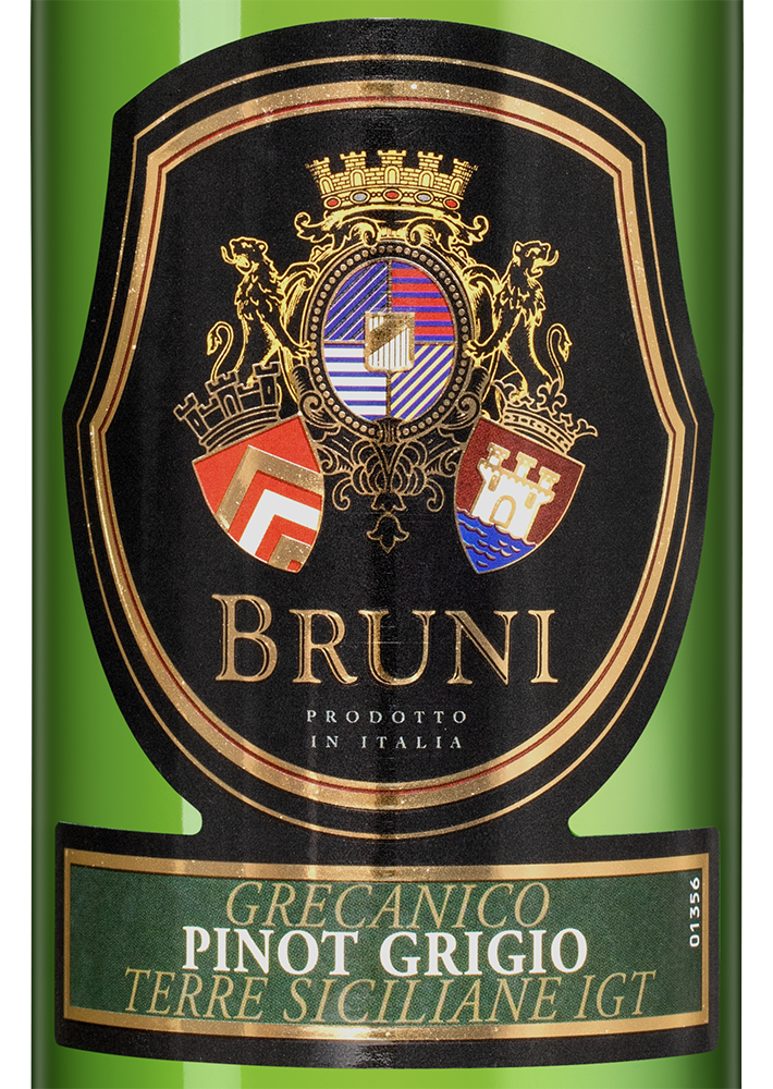 Вино Bruni Grecanico Pinot Grigio, Caviro, (158121), Италия, Сицилия, белое, полусухое, 0.75 л, Бруни Греканико Пино Гриджо, цена 1113 рублей