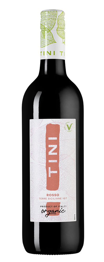 Вино Tini Rosso Biologico, Caviro, 2021, (136658), Италия, Сицилия, красное, полусухое, 0.75 л, Тини Россо Биолоджико, цена 990 рублей