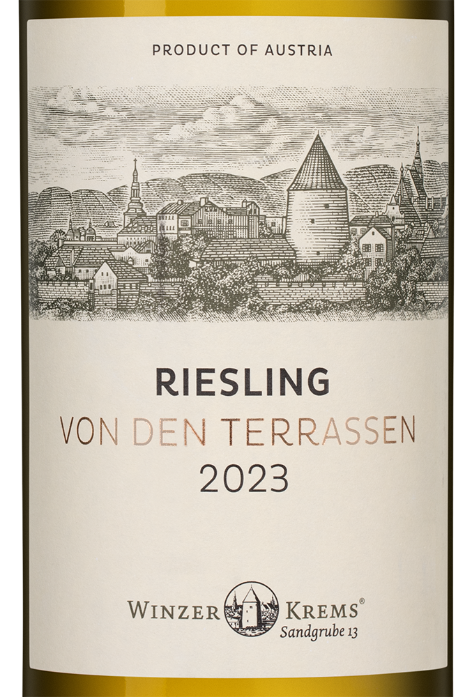 Вино Riesling Von den Terrassen, Winzer Krems, 2023, (150708), Австрия, Нижняя Австрия, белое, полусухое, 0.75 л, Рислинг Фон ден Террассен, цена 3490 рублей