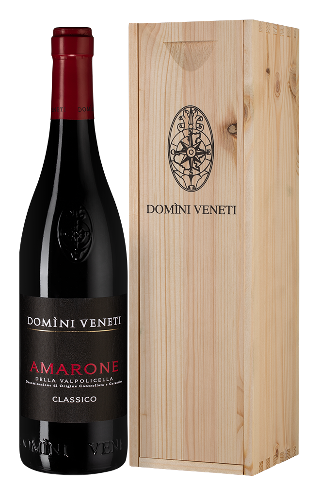 Вино Amarone della Valpolicella Classico в подарочной упаковке, Domini Veneti, 2021, (151446), Италия, Венето, красное, полусухое, 0.75 л, Амароне делла Вальполичелла Классико, цена 12490 рублей