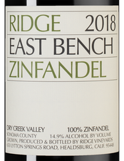 Вино East Bench Zinfandel, (123053), красное сухое, 2018 г., 0.75 л, Ист Бенч Зинфандель цена 9230 рублей