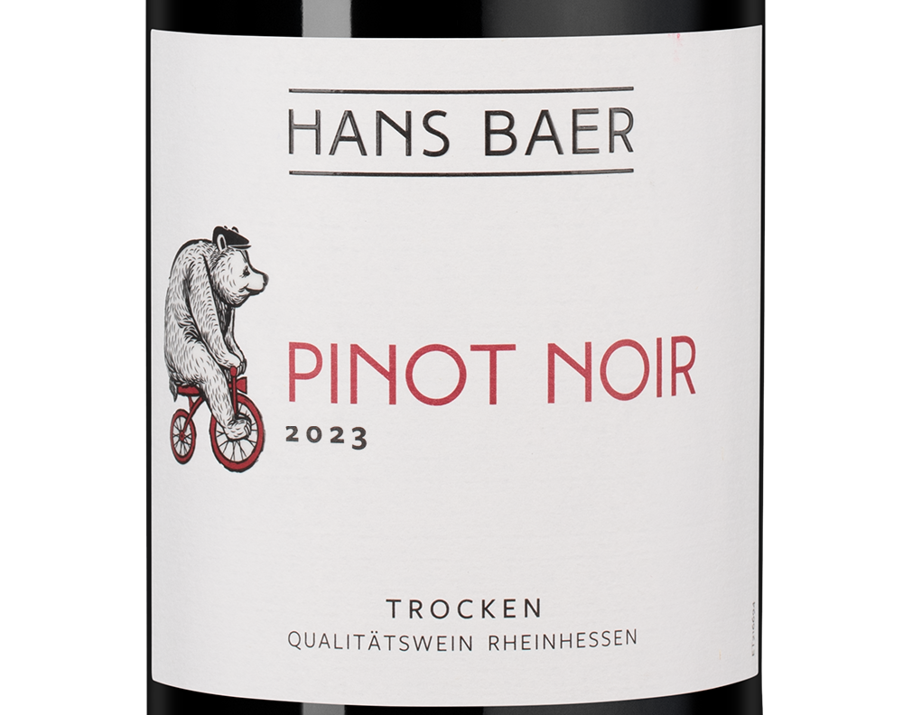 Вино Hans Baer Pinot Noir, Weinkellerei Hechtsheim, 2023, (156991), Германия, Рейнгессен, красное, полусухое, 0.75 л, Ханс Баер Пино Нуар, цена 1990 рублей