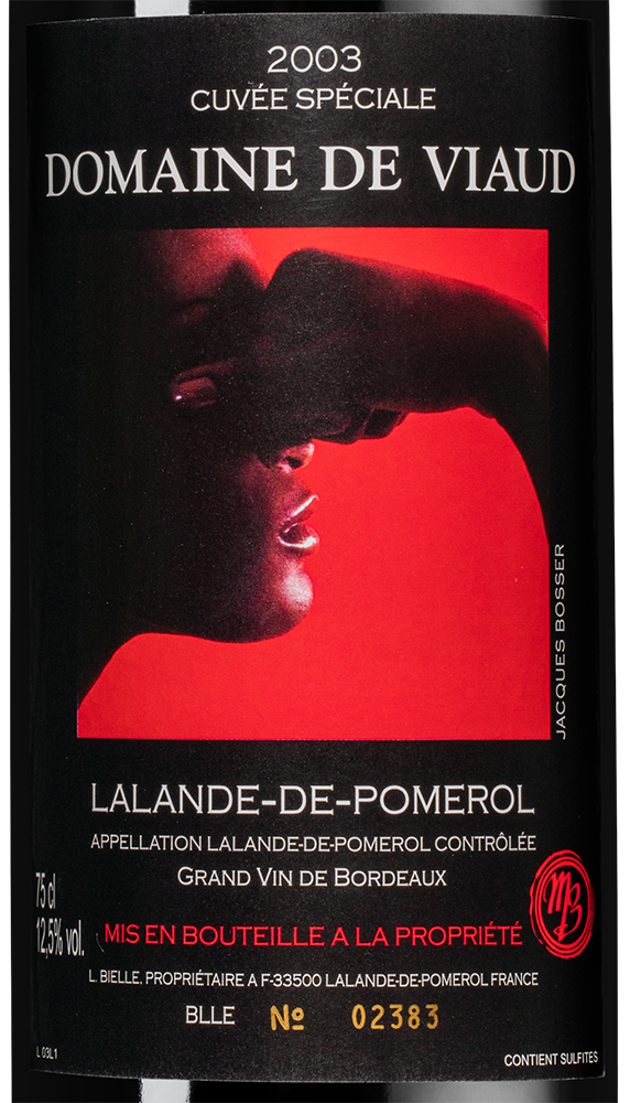 Вино Domaine de Viaud Cuvee Speciale (Lalande-de-Pomerol), 2003, (154849), Франция, Бордо, красное, сухое, 0.75 л, Домен де Вио Кюве Спесиаль, цена 12990 рублей