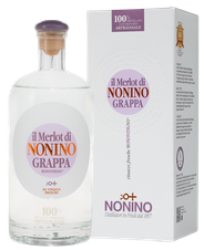 Граппа Grappa Monovitigno Il Merlot di Nonino, (123543), gift box в подарочной упаковке, 41%, Италия, 0.7 л, Граппа Моновитиньо Иль Мерло ди Нонино цена 6490 рублей