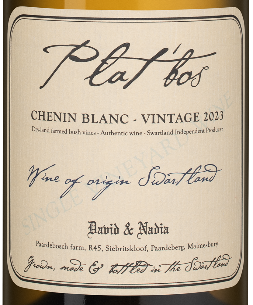 Вино Platbos, David & Nadia, 2023, (155474), Южная Африка, Свортленд, белое, сухое, 0.75 л, Платбос, цена 19990 рублей