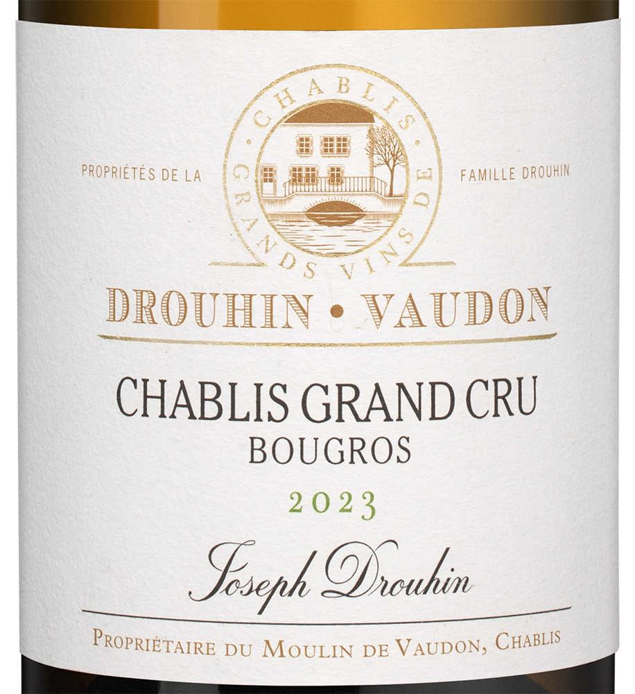 Вино Chablis Grand Cru Bougros, Joseph Drouhin, 2023, (157070), Франция, Бургундия, белое, сухое, 0.75 л, Шабли Гран Крю Бугро, цена 32490 рублей