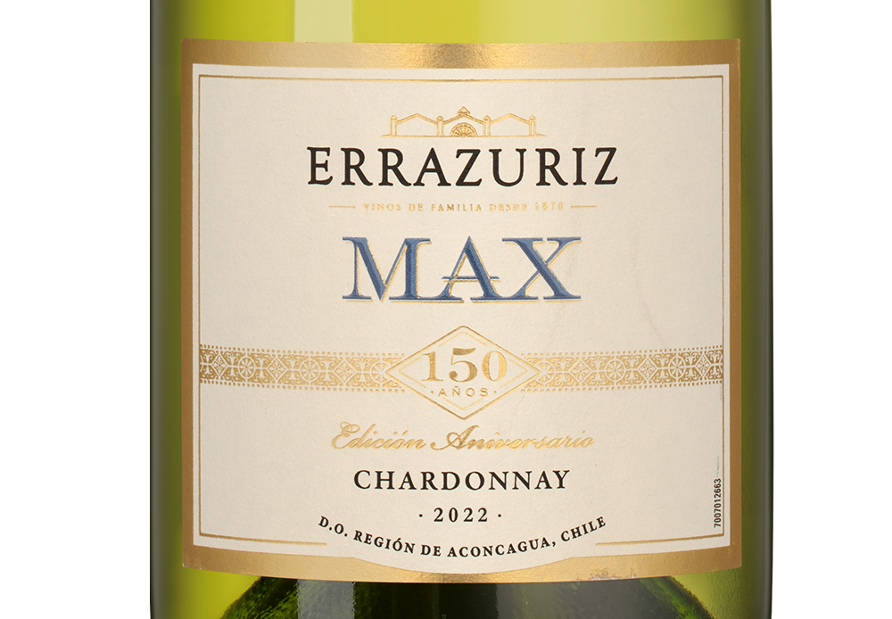 Вино Max Reserva Chardonnay, Errazuriz, 2022, (147084), Чили, Аконкагуа, белое, сухое, 0.75 л, Макс Ресерва Шардоне, цена 3790 рублей