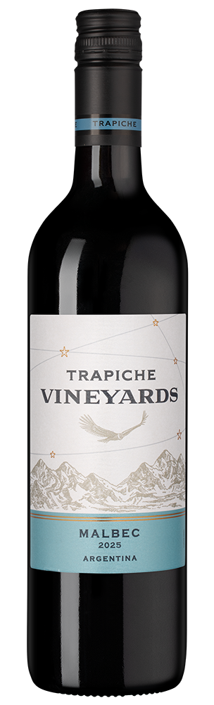 Вино Malbec Vineyards, Trapiche, 2025, (156910), Аргентина, Мендоса, красное, сухое, 0.75 л, Мальбек Виньярдс, цена 1043 рублей