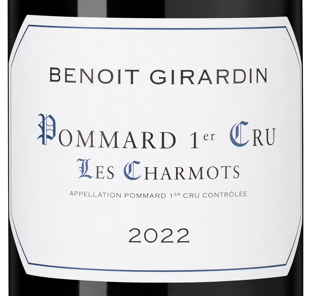 Вино Pommard 1er Cru Les Charmots, Benoit Girardin, 2022, (150559), Франция, Бургундия, красное, сухое, 0.75 л, Поммар Премье Крю Ле Шармо, цена 22490 рублей