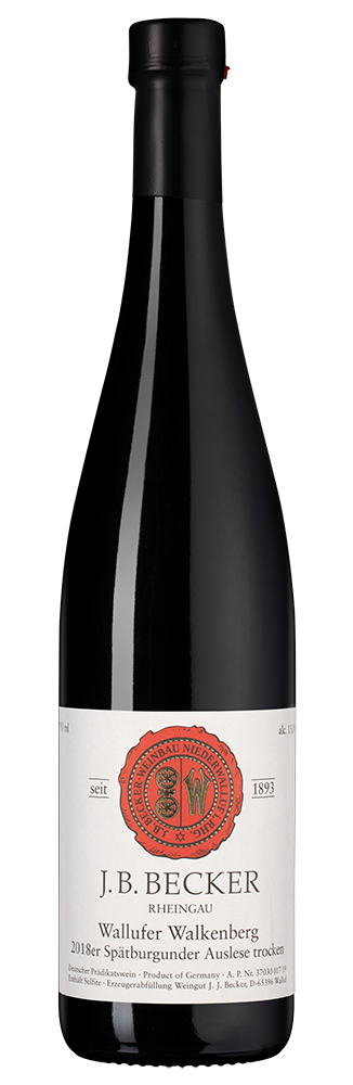 Вино Wallufer Walkenberg Spatburgunder Auslese, J. B. Becker, 2018, (141898), Германия, Рейнгау, красное, сухое, 0.75 л, Шпетбургундер Валлуфер Валькенберг Ауслезе, цена 19990 рублей