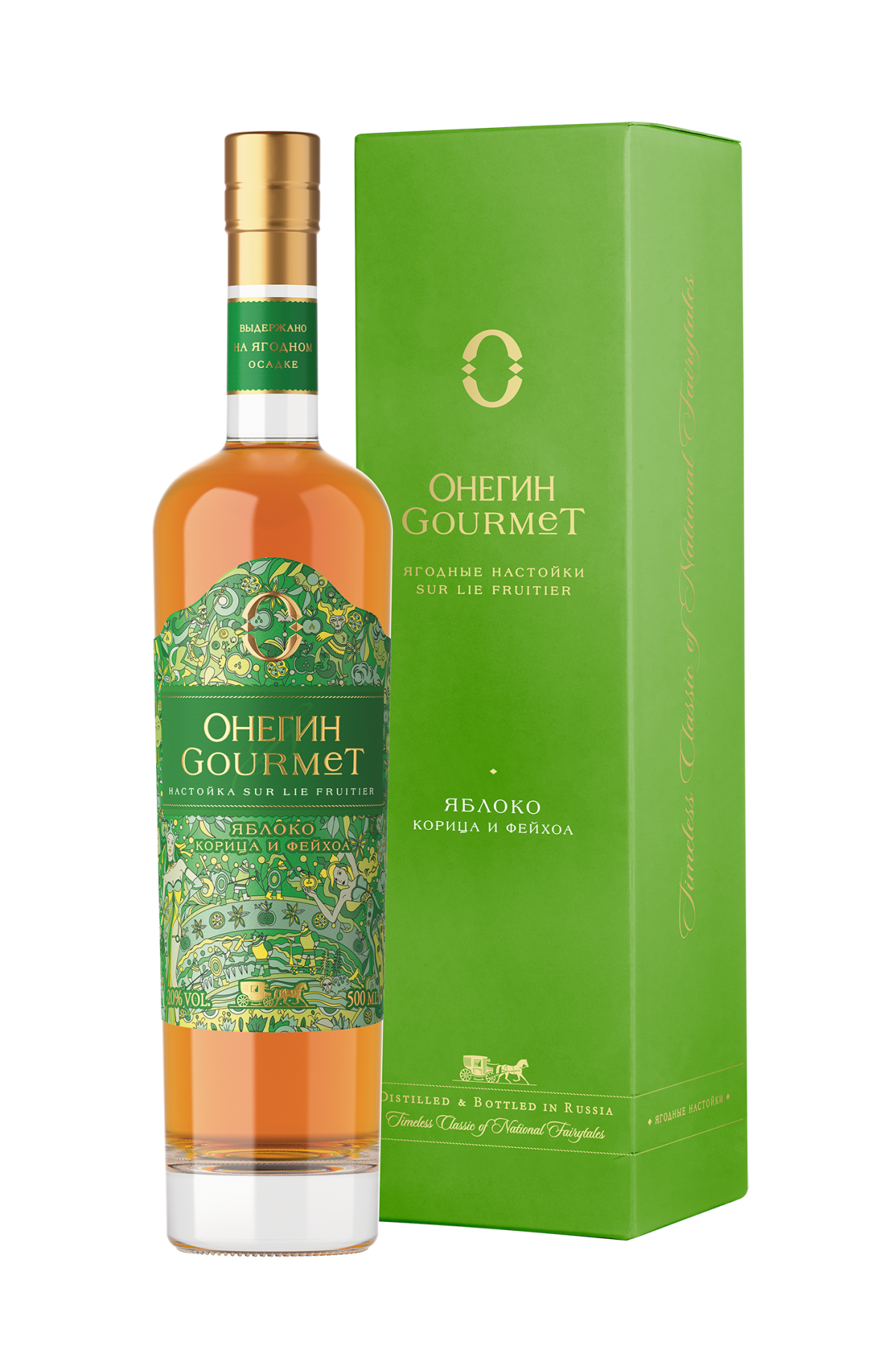 Настойка ягодная сладкая Онегин Gourmet Яблоко в подарочной упаковке, 0.5л, (155910), Россия, 0.5 л, Онегин Gourmet "Яблоко", цена 1752 рублей