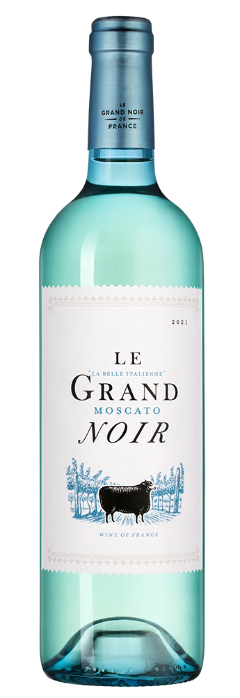 Вино Le Grand Noir Moscato, 2021, (142032), Франция, Лангедок-Руссильон, белое, сладкое, 0.75 л, Ле Гран Нуар Москато, цена 1890 рублей