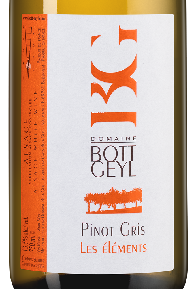 Вино Pinot Gris Les Elements, Domaine Bott-Geyl, 2019, (148042), Франция, Эльзас, белое, полусухое, 0.75 л, Пино Гри Лез Элеман, цена 6490 рублей