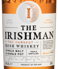 Виски The Irishman The Harvest с 2 бокалами в подарочной упаковке, (141012), Купажированный, Ирландия, 0.7 л, Зе Айришмен Зе Харвест + 2 бокала цена 8990 рублей