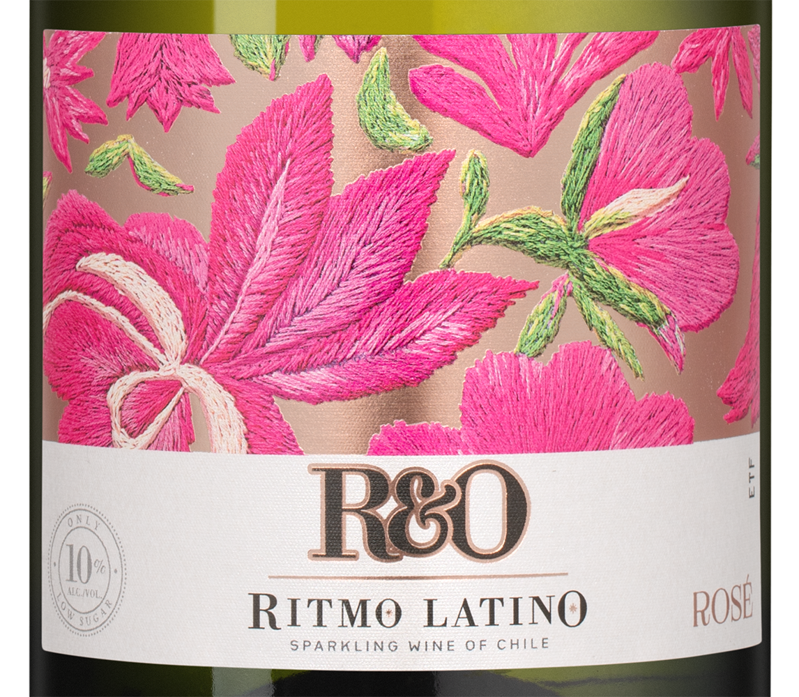 Игристое вино Ritmo Latino Rose Brut, Vina San Pedro, (149644), Чили, Кокимбо, розовое, брют, 0.75 л, Ритмо Латино Брют Розе, цена 1253 рублей