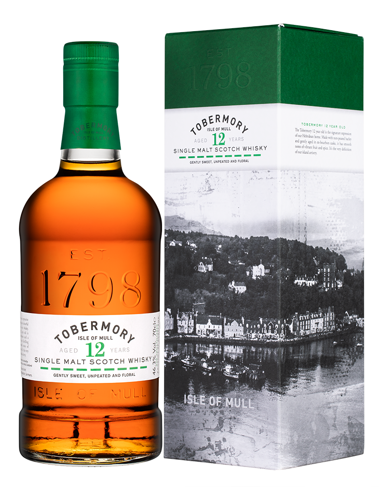 Виски Tobermory Aged 12 Years в подарочной упаковке, (141797), Шотландия, Малл, 0.7 л, Тобермори Эйджд 12 Еарс, цена 12490 рублей
