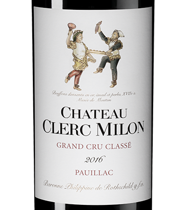 Вино Chateau Clerc Milon (Pauillac), 2016, (151242), Франция, Бордо, красное, сухое, 0.75 л, Шато Клер Милон, цена 32490 рублей