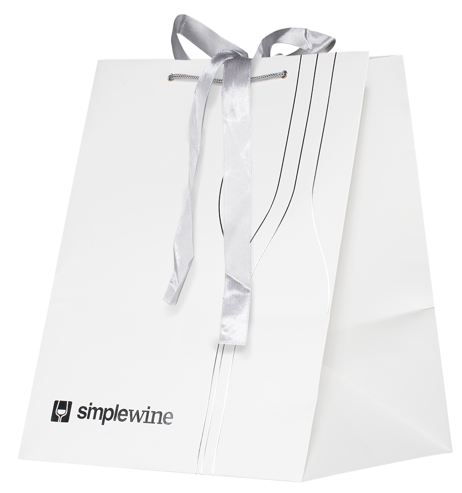Подарочный пакет серый с лентой для 2-ух бутылок, (152905), Китай, Подарочный пакет серый с лентой, 320х420х320 мм, цена 590 рублей
