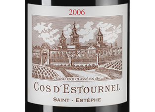 Вино Chateau Cos d'Estournel Rouge, (140835), красное сухое, 2006 г., 0.75 л, Шато Кос д'Эстурнель Руж цена 40010 рублей