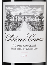 Вино Chateau Canon 1er Grand Cru Classe (Saint-Emilion Grand Cru), (114931), красное сухое, 2017 г., 0.75 л, Шато Канон цена 24990 рублей