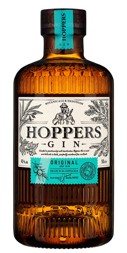 Джин Hoppers Original Dry, 0.5л, (147519), Россия, 0.5 л, Хопперс Ориджинал Драй, цена 790 рублей