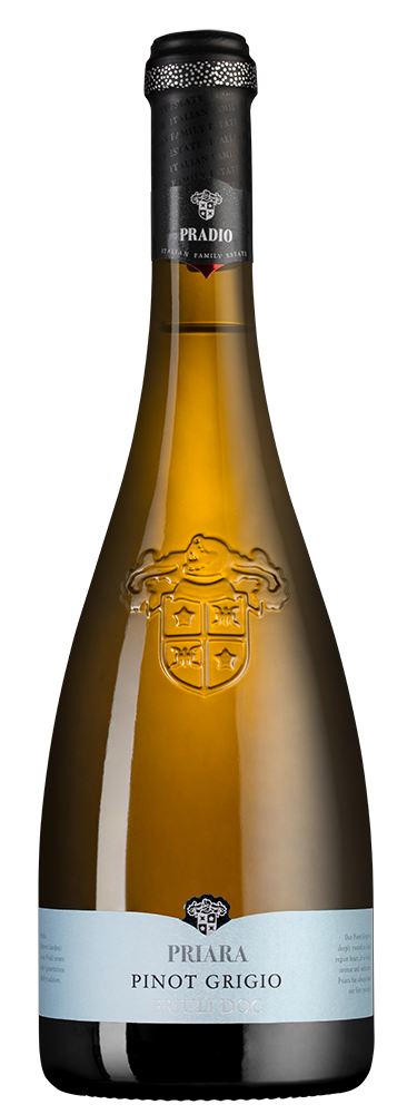 Вино Priara Pinot Grigio, Pradio, 2022, (142618), Италия, Фриули-Венеция-Джулия, белое, сухое, 0.75 л, Приара Пино Гриджо, цена 2890 рублей