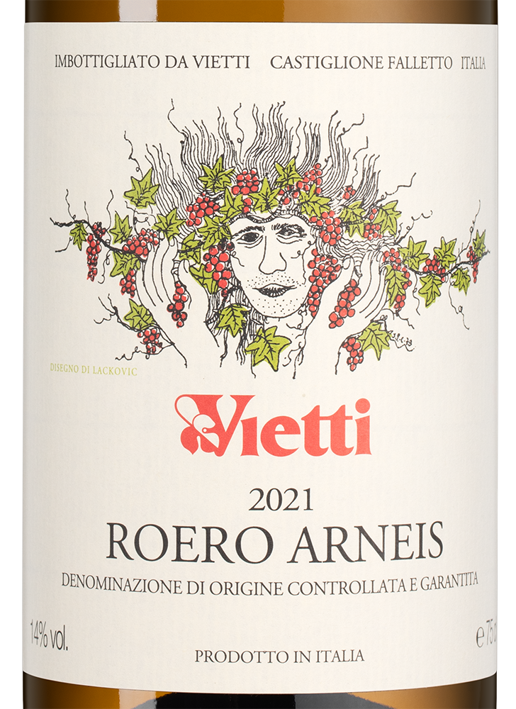 Вино Roero Arneis, Vietti, 2021, (137175), Италия, Пьемонт, белое, сухое, 0.75 л, Роэро Арнеис, цена 6490 рублей