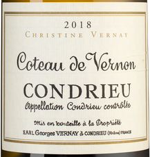 Вино Condrieu Coteau de Vernon, (124950), белое сухое, 2018 г., 0.75 л, Кондрие Кото де Вернон цена 34490 рублей
