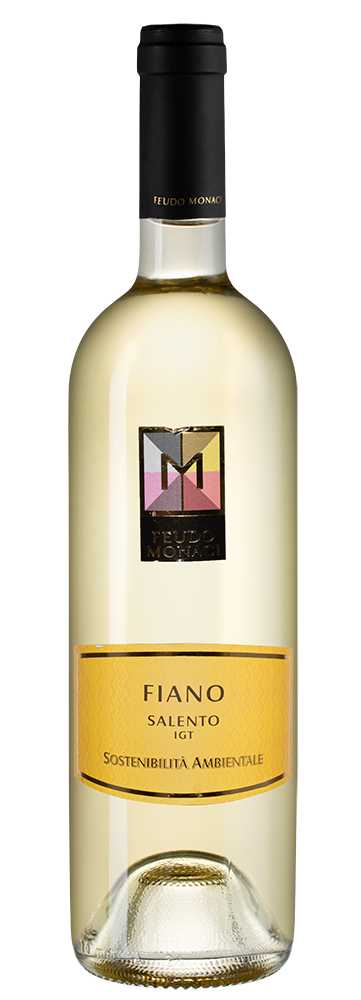 Вино Fiano Feudo Monaci, Castello Monaci, 2020, (130344), Италия, Апулия, белое, сухое, 0.75 л, Фиано Феудо Моначи, цена 2390 рублей
