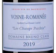 Вино Vosne-Romanee Les Champs Perdrix, (149529), красное сухое, 2019, 0.75 л, Вон-Романе Ле Шам Пердри цена 27490 рублей