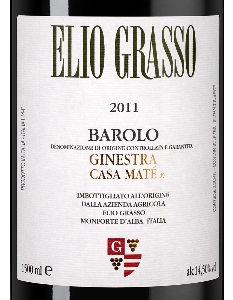 Вино Barolo Ginestra Casa Mate, Elio Grasso, 2011, 1.5л, (134423), Италия, Пьемонт, красное, сухое, 1.5 л, Бароло Джинестра Каза Мате, цена 79990 рублей