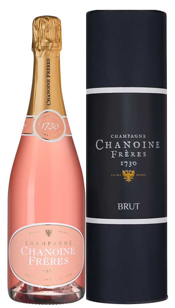 Шампанское Rose Brut в подарочной упаковке, Chanoine Freres, (145584), Франция, Шампань, розовое, брют, 0.75 л, Розе Брют, цена 8043 рублей
