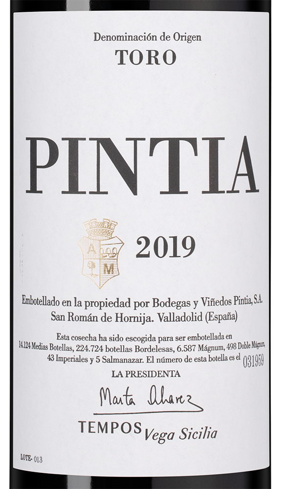 Вино Pintia, Bodegas y Vinedos Pintia, 2019, (147925), Испания, Кастилия и Леон, красное, сухое, 0.75 л, Пинтия, цена 18990 рублей