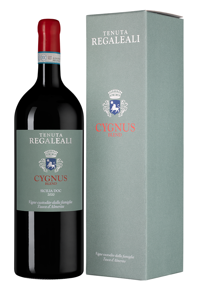 Вино Tenuta Regaleali Cygnus в подарочной упаковке, Tasca d'Almerita, 2020, 1.5л, (150644), Италия, Сицилия, красное, сухое, 1.5 л, Тенута Регалеали Чинюс, цена 13490 рублей