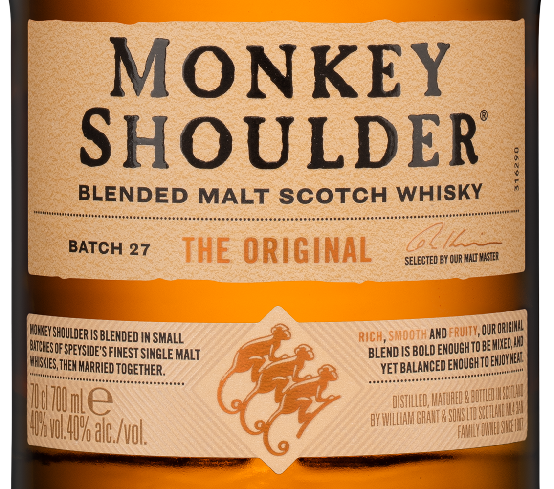 Виски Monkey Shoulder, (160110), Шотландия, Спейсайд, 0.7 л, Манки Шолдер, цена 3890 рублей