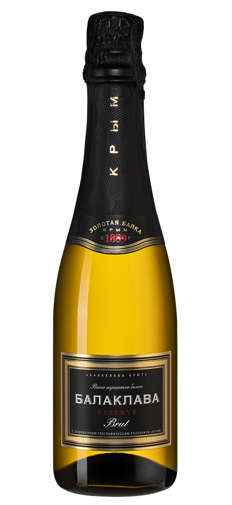 Игристое вино Балаклава Брют Резерв, Золотая Балка, 2023, 0.375л, (150676), Россия, Крым, белое, брют, 0.375 л, Балаклава Брют Резерв, цена 840 рублей