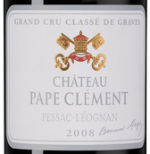 Вино 2008 года урожая Chateau Pape Clement Rouge