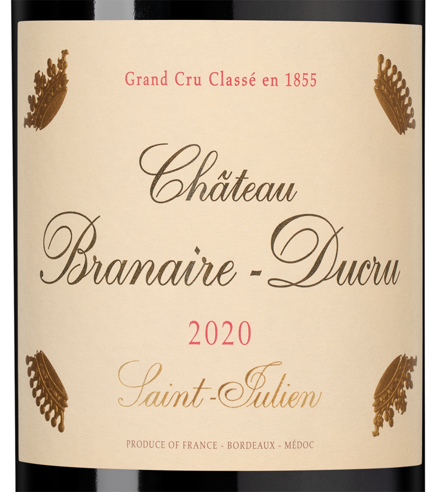 Вино Chateau Branaire-Ducru (Saint-Julien), 2020, (151252), Франция, Бордо, красное, сухое, 0.75 л, Шато Бранер-Дюкрю, цена 17490 рублей