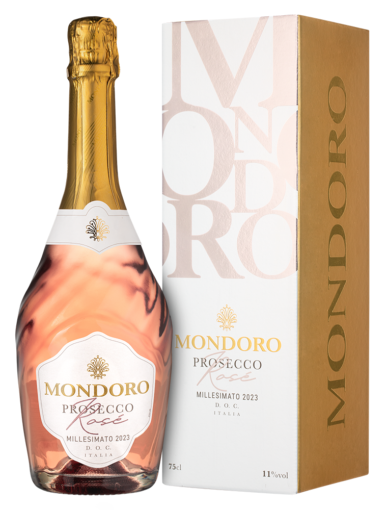 Игристое вино Mondoro Prosecco Rose в подарочной упаковке, 2023, (154753), Италия, Венето, сухое, 0.75 л, Мондоро Просекко Розе, цена 2490 рублей