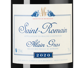 Вино Saint-Romain Rouge, (134026), красное сухое, 2020 г., 0.75 л, Сен-Ромен Руж цена 9990 рублей