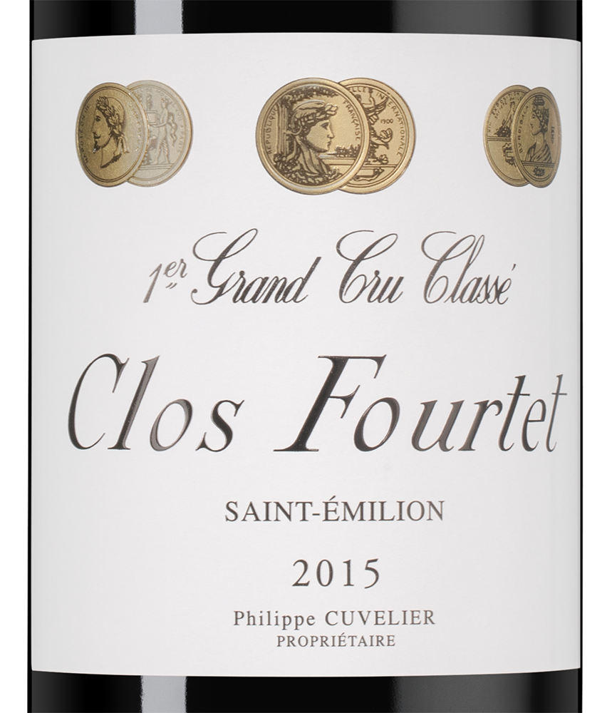 Вино Clos Fourtet (Saint-Emilion Grand Cru), 2015, (105848), Франция, Бордо, красное, сухое, 0.75 л, Кло Фурте, цена 48490 рублей
