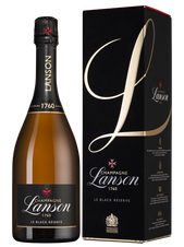 Шампанское Lanson Le Black Reserve Brut, (129975), gift box в подарочной упаковке, белое брют, 0.75 л, Ле Блэк Резерв Брют цена 13990 рублей