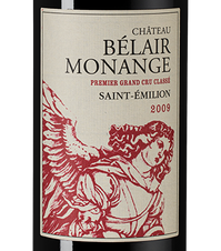 Вино Chateau Belair Monange Premier Grand Cru Classe(Saint-Emilion Grand Cru), (139137), красное сухое, 2009 г., 0.75 л, Шато Белер Монанж цена 44990 рублей