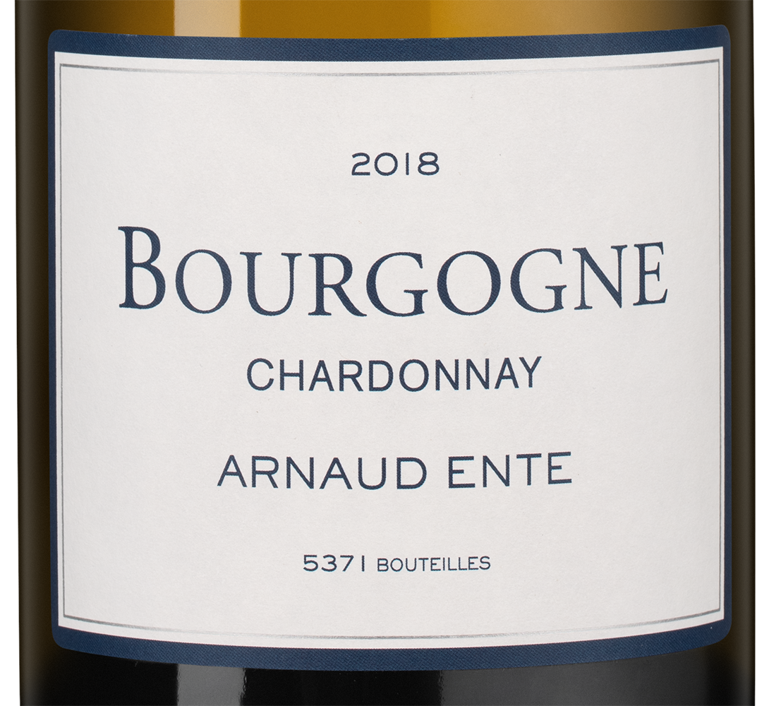 Вино Bourgogne Chardonnay, Arnaud Ente, 2018, (148117), Франция, Бургундия, белое, сухое, 0.75 л, Бургонь Шардоне, цена 59990 рублей