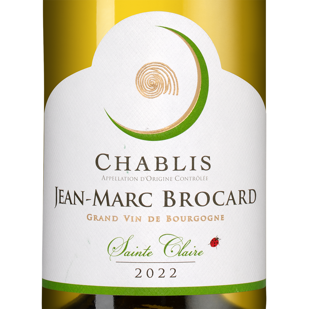 Вино Chablis Sainte Claire, Jean-Marc Brocard (Domaine Sainte-Claire), 2022, (143198), Франция, Бургундия, белое, сухое, 0.75 л, Шабли Сент Клер, цена 5990 рублей