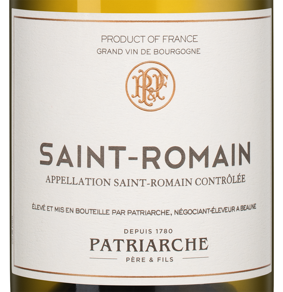 Вино Saint-Romain, Patriarche, 2019, (152960), Франция, Бургундия, белое, сухое, 0.75 л, Сен-Ромен, цена 8990 рублей